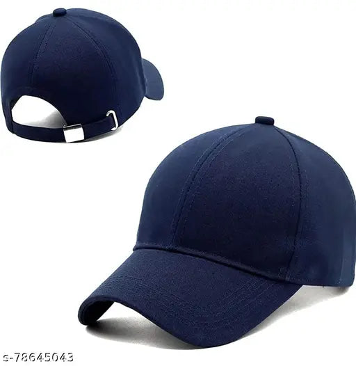Solid cotton unisex baseball cap, stylish free size from India