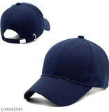 Solid cotton unisex baseball cap, stylish free size from India