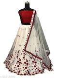 Silk & net Abhisarika refined lehenga set for women, semi-stitched with choli and dupatta, Indian origin