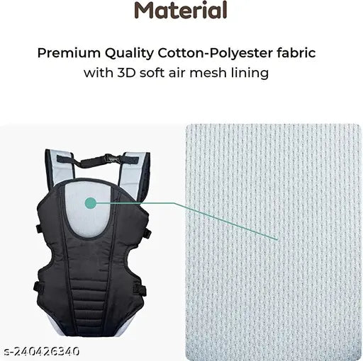 kidsify Baby ergonomic 3-in-1 polyester net carrier. Adjustable, breathable, and neck support for newborn to toddler infant & child, versatile for indoor and outdoor use