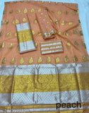 Assamese Zari Woven Cotton Mekhela Chador - Free Size, Traditional Attire for Assamese People