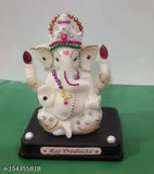Resin Ganesh Idol, 4x4x3 inch figurine from India