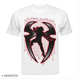 Euxein Roman Reign Logo WWE printed half-sleeve t-shirt in polycotton, features polydot pattern for boys and men