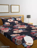 Cotton fitted king size bedsheet with elastic, glace cotton quality, 2 pillow covers for adult bedroom