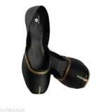 Handmade synthetic leather ethnic Jutti for women & girls, embellished upper, traditional Indian footwear