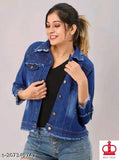 Trendy denim jacket combo pack 2, women's and girls' solid denim jackets with long sleeves, India-made