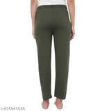 Trendy solid cotton-blend calf-length pyjamas for women, vibrant print, great stitching and colorfast