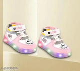 GlowT101Pink EVA LED light up casual shoes for kids (18-24 Months), lightweight, durable, and comfortable, made in India