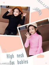 Wool high neck kids skivi in solid color, perfect for cooler seasons