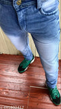 Slim-fit denim jeans, stretchable for comfort. Lightweight and available in various sizes (26-36), made in India