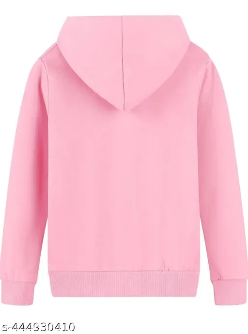 Heart-printed cotton kids sweatshirt with hoodie and long sleeves in olive - Everfab