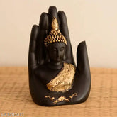 Fashionable Idols Poly Resin Buddha Statue, 11cmx9cmx17cm, intricately detailed handicraft from India