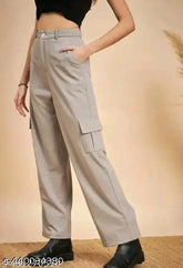 Solid Lycra trading cargo joggers, modern activewear from India