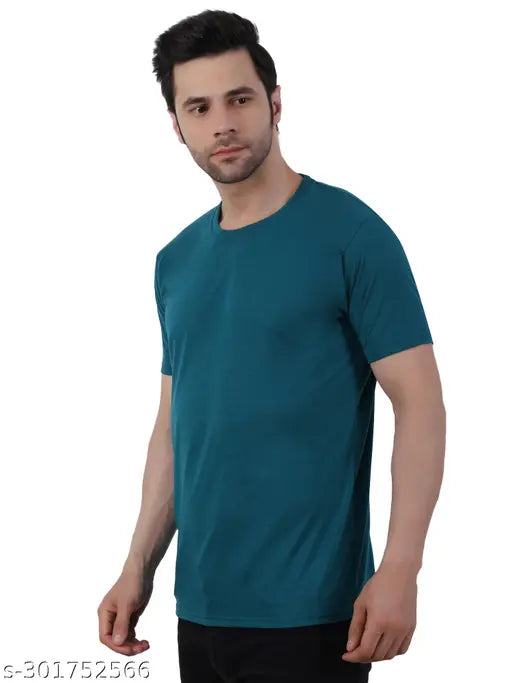 Matty fabric half sleeve peach polo and multi color round neck t-shirt combo, cotton blend, men's regular fit, suitable for all occasions, available in sizes M to 4XL, made in India