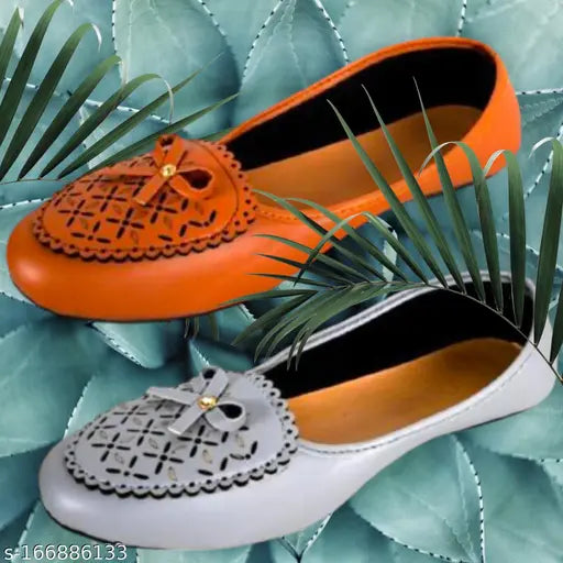 Synthetic slip-on GT combo lofer Bellies & Ballerinas for women's casual ethnic trend, perforated design in sizes IND-4 to IND-8 (made in India)