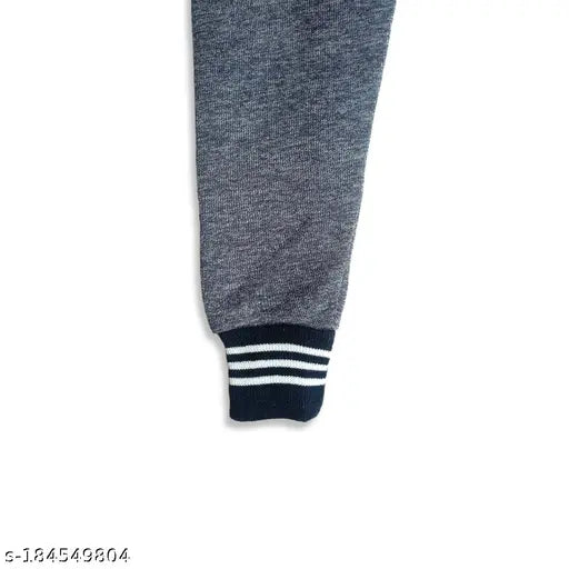 Navy blue cotton blend kids' jacket type sweater with long sleeves, solid design for a cool and impressive style. High-quality children's sweater in sizes ranging from 1-2 years to 7-8 years. Made in India