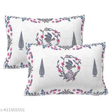 Attractive cotton flat sheets in botanical print, 144 thread count, ideal for summer, adult use. Double size, includes 2 pillow covers