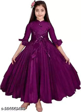 Silk blend embellished net dress for girls (1-2 years, 3-4 years), Indian princess wear