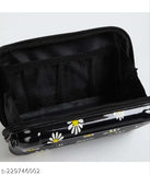 Acrylic floral print crossbody sling bag for girls, vibrant design, adjustable strap, free size