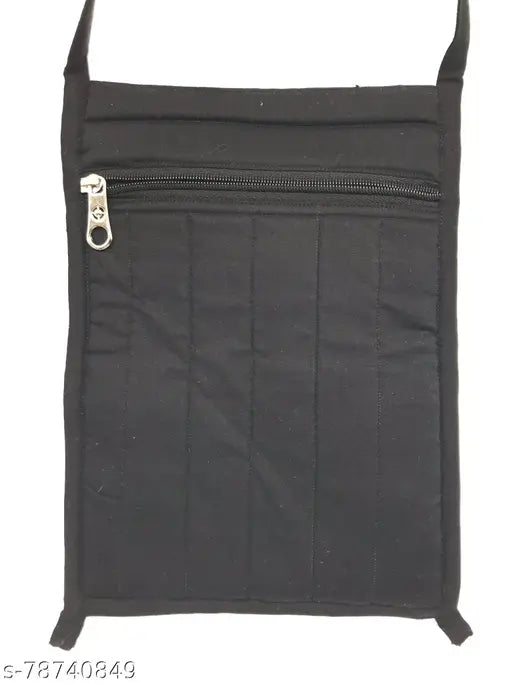 Floral cotton cross sling handbag, eco-friendly design with 3 compartments and zip closure, perfect for parties, casual, or business occasions