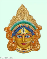 Durga Maa face oxide metal god idol, 13x3.5x16cm Vastu decorative showpiece for home & office