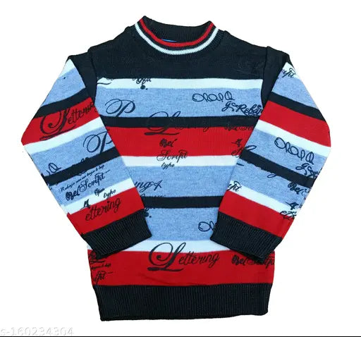 Multicolored Woolen Sweaters for Kids: 2 pack, long sleeves, colorblocked design, soft & comfortable, warm during winter