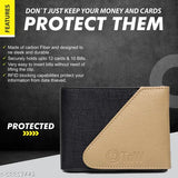 Artificial leather TnW mens wallet, solid net design with extra flap & 2 compartments. Matte finish, perfect for modern style & practical use. Made in India