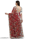 Multicolor Net Saree with Heavy Floral Embroidery, elegant satin silk blouse for festive wear, Monsoon special, ready-to-wear design
