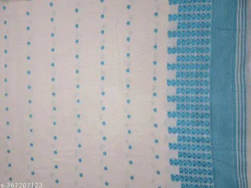 Rich cotton woven Assamese Mekhela Chador saree set, traditional printed net & Mulmul fabric, free size, India origin