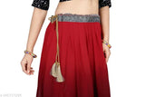 Colorblocked Georgette Women's Skirt with lace waistband, Indian-inspired casual party wear