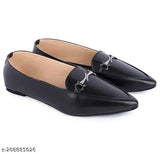 Black synthetic loafers - Kiravi D Buckle Bellies, ideal for formal/casual western outfits
