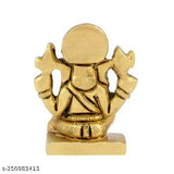 Brass Shreeyaash Lord Ganesha SSF Idol, decorative showpiece for home, car dashboard, office (55g) - intricate detailing captures spiritual elegance