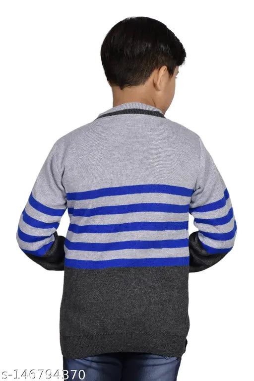 Striped wool boys sweater, 2N in 8-9 years size, DIMSY COLLECTION for winter season