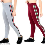 Cotton blend printed net jeggings for women, trendy and stretchable. Ankle-length with pockets on both sides and elastic waistband. Suitable for sports and yoga. Single piece, size 28 (Waist 28in, Length 36in, Hip 28in), India origin