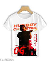 Hungry Cheetah polyester short-sleeve printed net t-shirt, featuring iconic Indian and Cuban designs