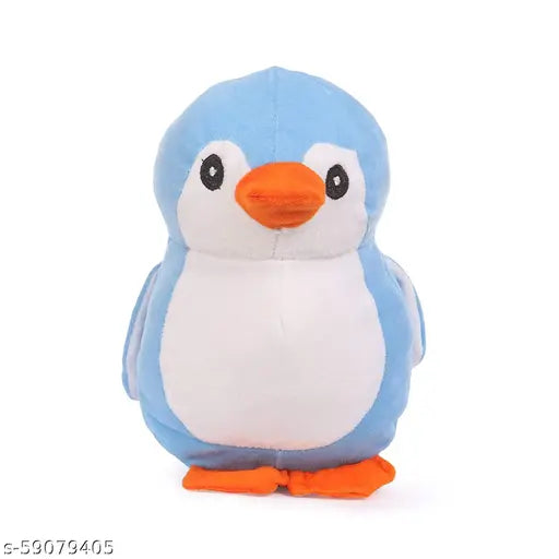 Pink heart teddy bear & penguin toy, soft & cuddly fiber net, delightful gift for loved ones