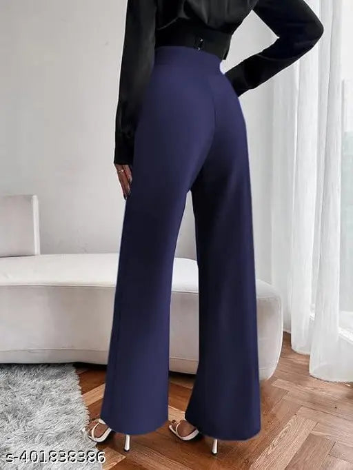 Cotton blend bellbottom trousers for women, solid net palazzos leggings & tights in various sizes from 28-36 inches