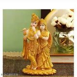 Resin Radha Krishna idol, 10cmx10cmx10cm, Hindu religious gift for Pooja Room/Mandir/Temple decor