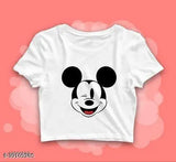 Stylish printed cotton short-sleeve women's t-shirt, available in S, M, L, XL sizes for Bust (34in-40in) & Length (16in-17in), trendy fashion find from Jollify India