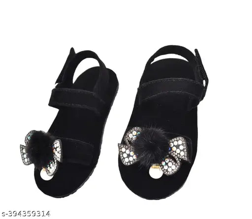 Velvet sole kids sandals in various sizes for baby girls (6-2.5 years), ideal for comfort and quality, made in India