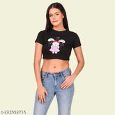 Printed cotton tunics for women, trendy modern tops with short sleeves, biowash fabric for comfortable style