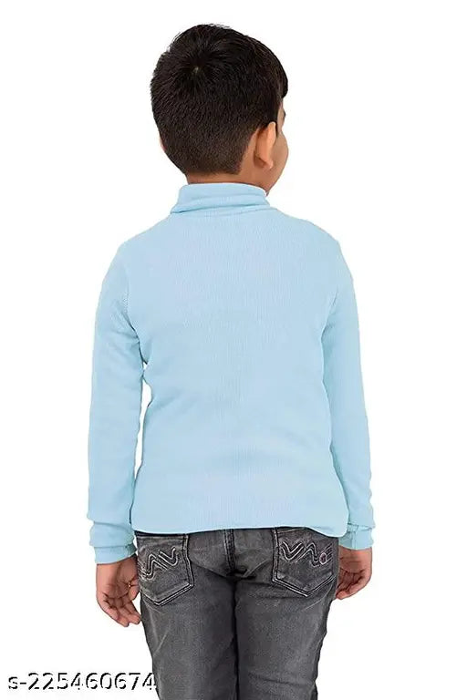 Cotton blend solid highneck sweater for baby grils/boy, 1-5 years sizes available from RZLECORT, India origin