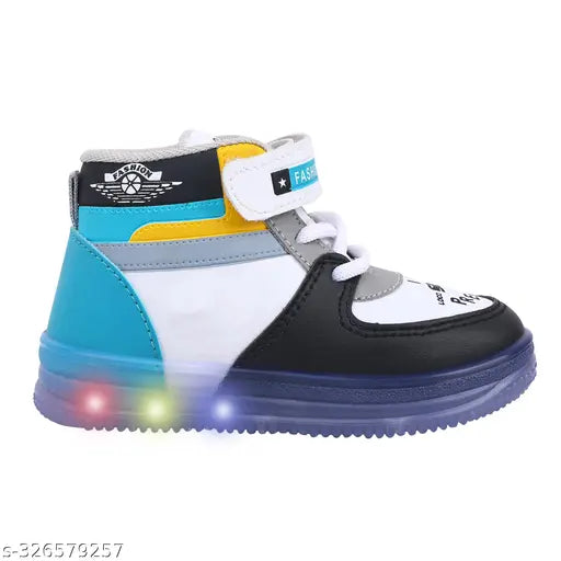 EVA unisex LED sneakers for kids, green glow T101, ideal for parties or outdoor activities