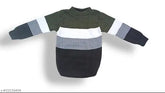 Striped woolen winter pullover and round neck full sleeve sweater for kids (3-7 years) - India