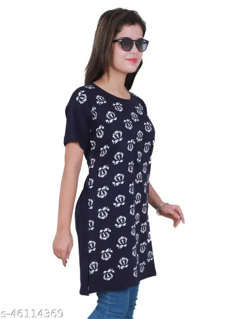 Trendy custom printed oversize women's cotton t-shirts (COMBO PACK OF 2) in L, XL & XXL sizes for comfortable daily wear, India origin