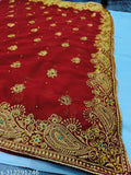 Georgette saree with full diamondstone embroidery, beautiful Indian handwork on display
