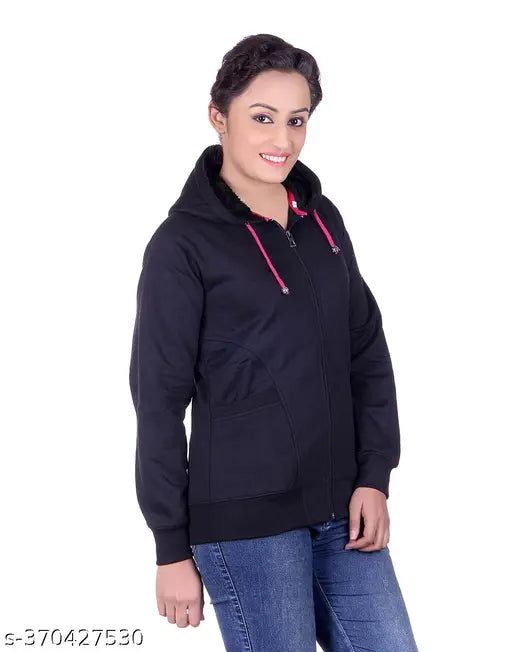 Classy retro women's wool sweatshirt in solid colors, perfect for winter or style statement, handcrafted in India