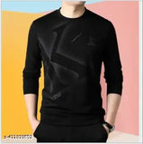 Cotton lose-fit printed round neck full sleeve summer wear men's t-shirt, India origin