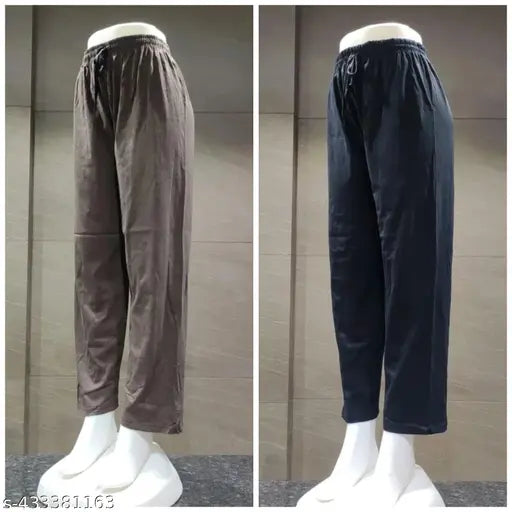 Cotton calf-length women's nightwear & lounge payjama set - pack of 2 from India