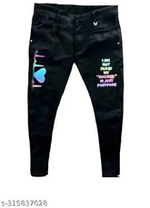 Men's denim printed jeans, 1 quantity, size 30 (waist 30in, length 39in), made in India